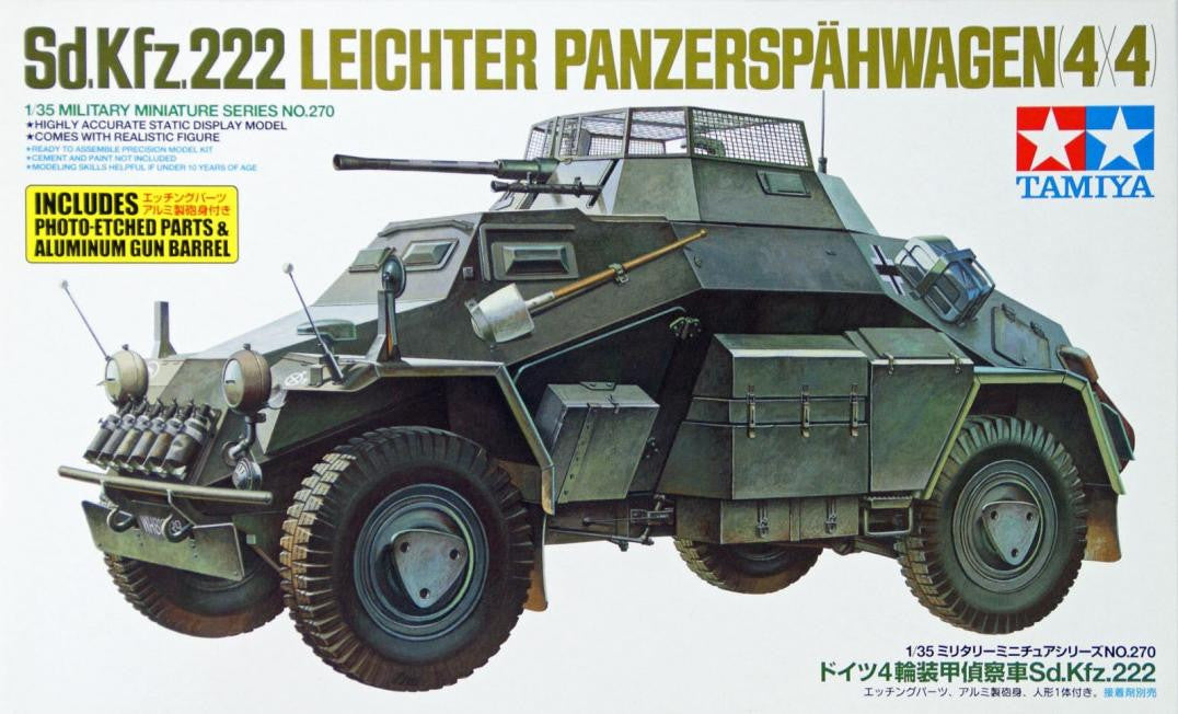 Tamiya 1/35 SdKfz.222 w/Etched Parts 35270